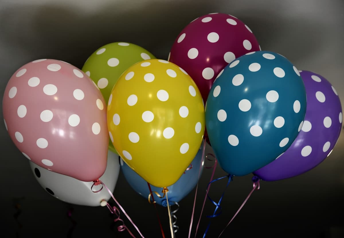 Colorful birthday balloons